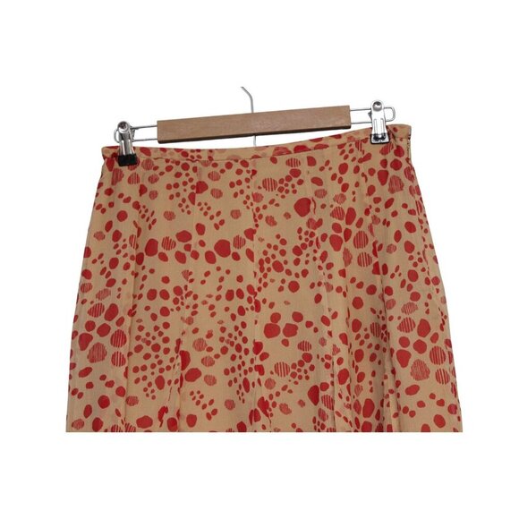 Vintage Y2K Midi Skirt Size 8 Valerie Stevens 100% Silk Artsy Boho Ruffle Retro - Picture 2 of 7